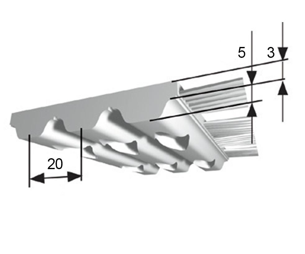 Open length timingbelt