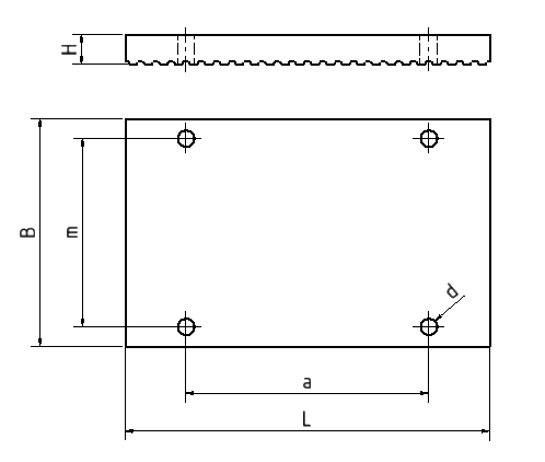Clamping plate 110 x 160-T10 MB 