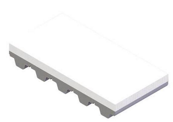 Rubber white 50 coating for timing belts° Shore A