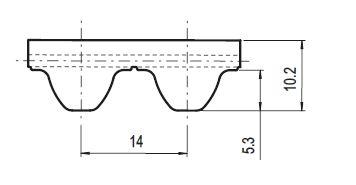 PU tandriem STD14M