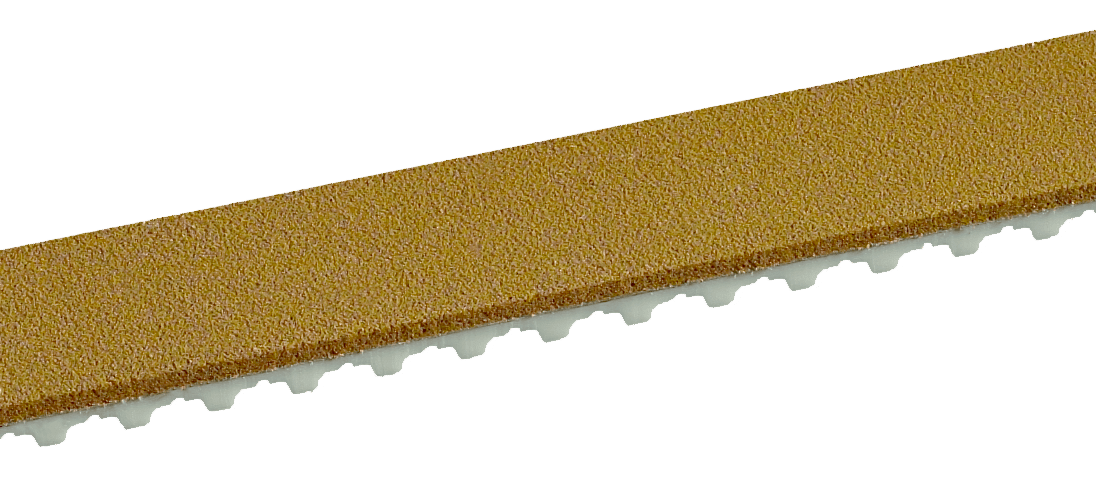 Timing belt with brown sylomer coating Timing belt with brown sylomer coating